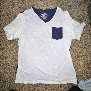 American Rag Navy and White Graphic Tee